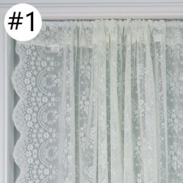 White Lace Curtains Sheer For Living Room
