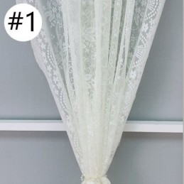 White Lace Curtains Sheer For Living Room