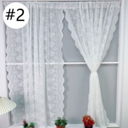 White Lace Curtains Sheer For Living Room