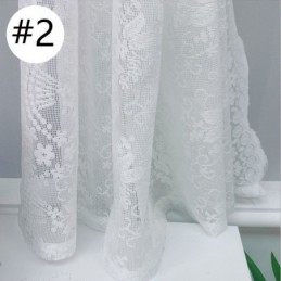 White Lace Curtains Sheer For Living Room