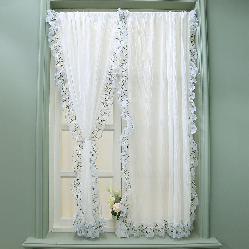 Modern Jacquard Sheer Curtains Nordic Window Treatment For Living Room