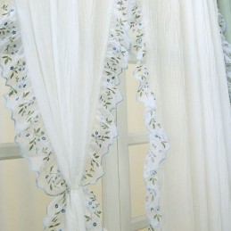 Modern Jacquard Sheer Curtains Nordic Window Treatment For Living Room