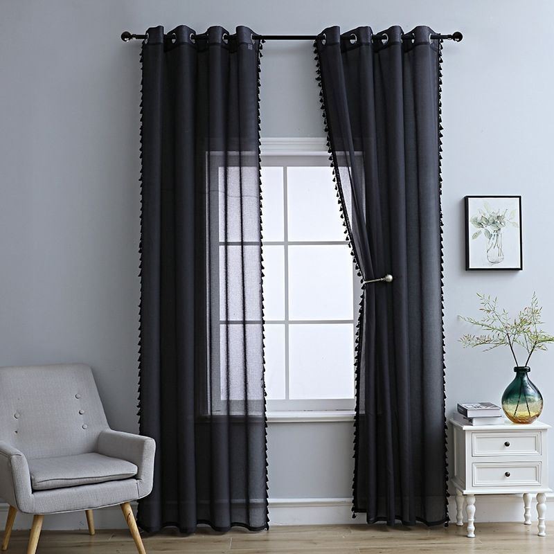 Transparent Tulle Curtains Modern Sheer Voile Curtain Made to Measure Curtain For Living Room Bedroom