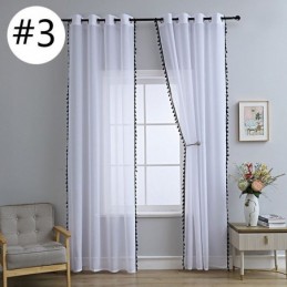 Transparent Tulle Curtains Modern Sheer Voile Curtain Made to Measure Curtain For Living Room Bedroom