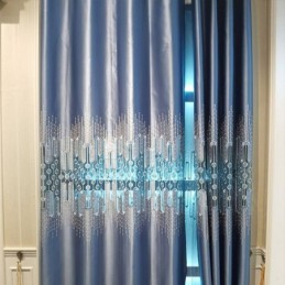 Luxury Nordic Style Window Soundproof Panels Lace Embroidered Curtains For Living Room