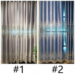 Luxury Nordic Style Window Soundproof Panels Lace Embroidered Curtains For Living Room