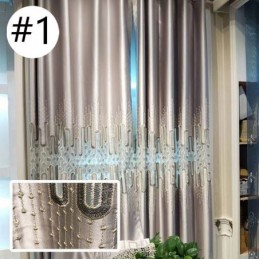 Luxury Nordic Style Window Soundproof Panels Lace Embroidered Curtains For Living Room