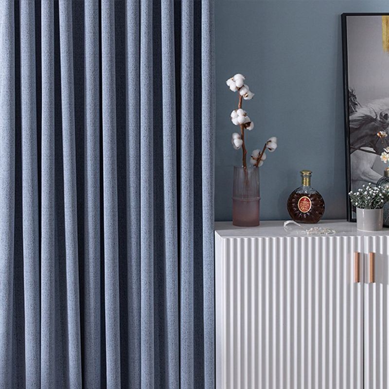 Modern Solid Color Curtain Made to Measure Curtain Blackout Curtains Drape For Living Room