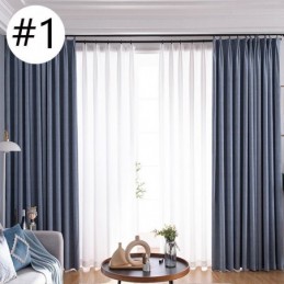Modern Solid Color Curtain Made to Measure Curtain Blackout Curtains Drape For Living Room