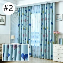 Cute Cartoon Children's Room Curtain Made to Measure Curtain Small Tree Printing Kindergarten
