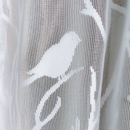 Modern Bird Sheer Curtains White Tulle For Living Room