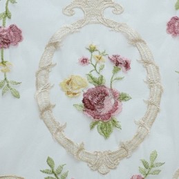 European Embroidered Tulle Curtain Made to Measure Curtain Floral Voile Sheer Living Room