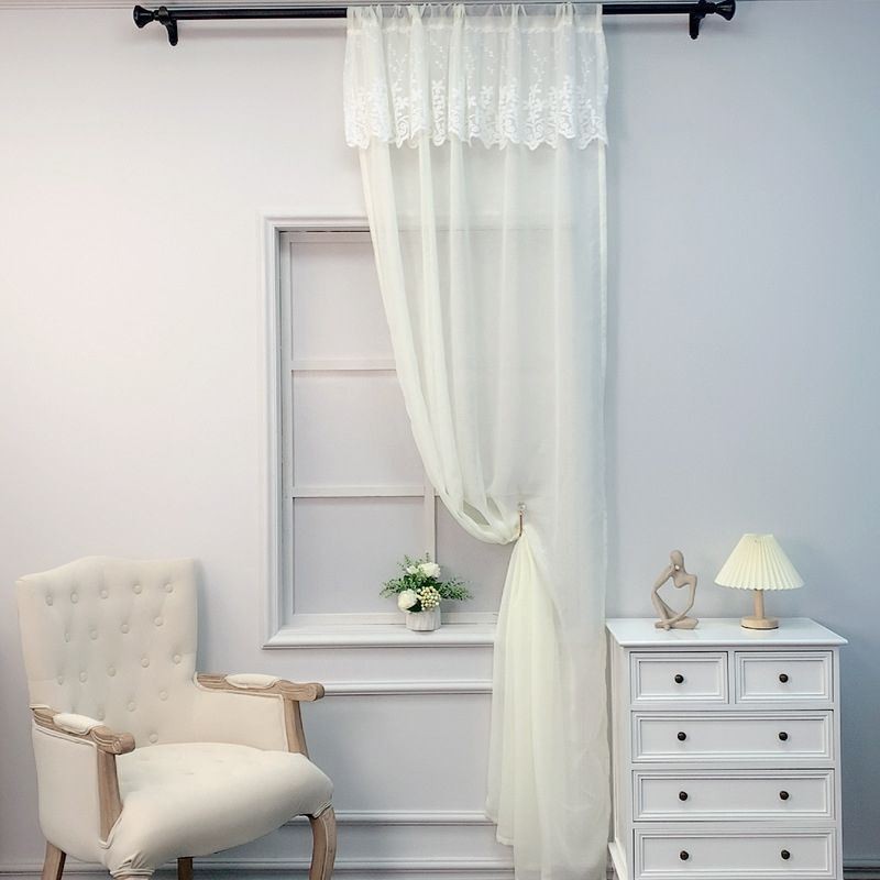 Modern Floral Design Curtain Made to Measure Curtain Tulle Window Sheer For Living Room Bedroom