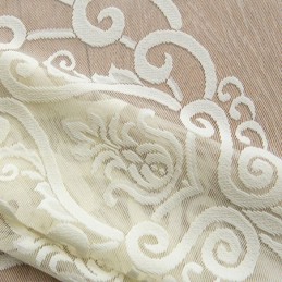 European Embroidered Sheer Curtains Transparent Voile Window Treatment Living Room