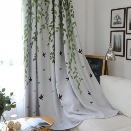 Curtain Made to Measure Curtain Fresh Leaf Pattern Window