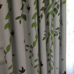 Curtain Made to Measure Curtain Fresh Leaf Pattern Window
