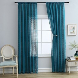 Nordic Sheer Curtain Made to Measure Curtain Simple Voile Draperies For Living Room Bedroom