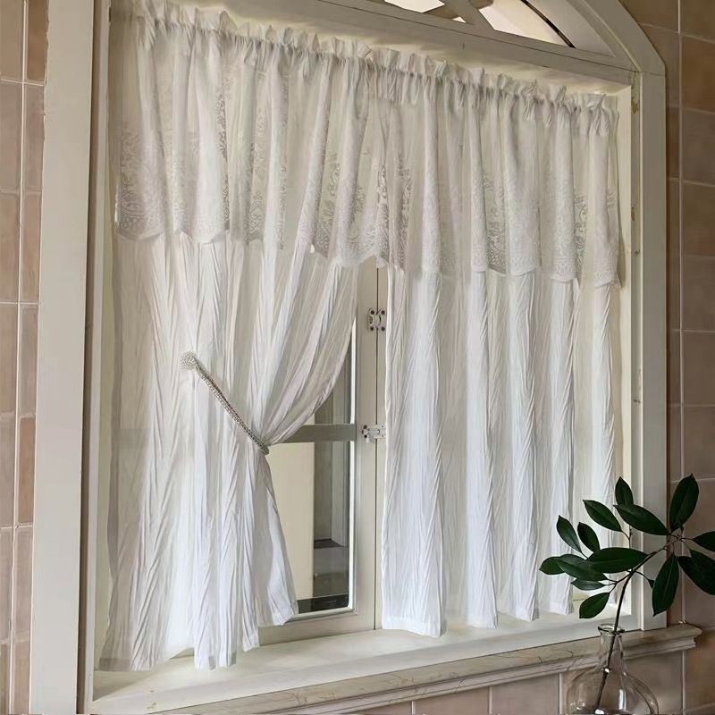 White Tulle Short Curtain Made to Measure Curtain Solid Sheer Voile Curtains Living Room