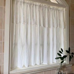White Tulle Short Curtain Made to Measure Curtain Solid Sheer Voile Curtains Living Room